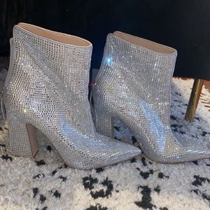 Worn Once Steve Madden Rhinestone Booties